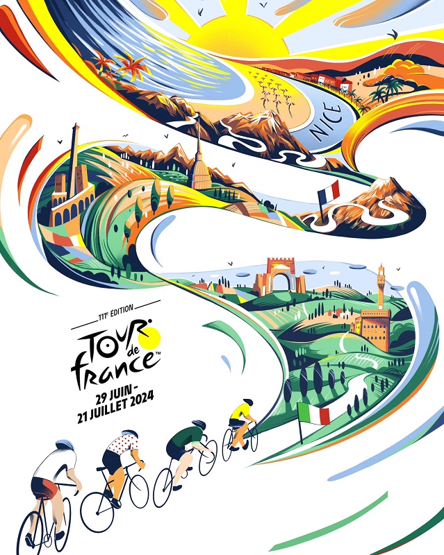 E’ un torinese l’autore del manifesto ufficiale del Tour de France 2024