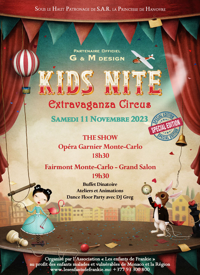 Opéra Garnier Monte-Carlo e Fairmont Monte-Carlo insieme per il grande evento &quot;Kids Nite Circus Extravaganza&quot;