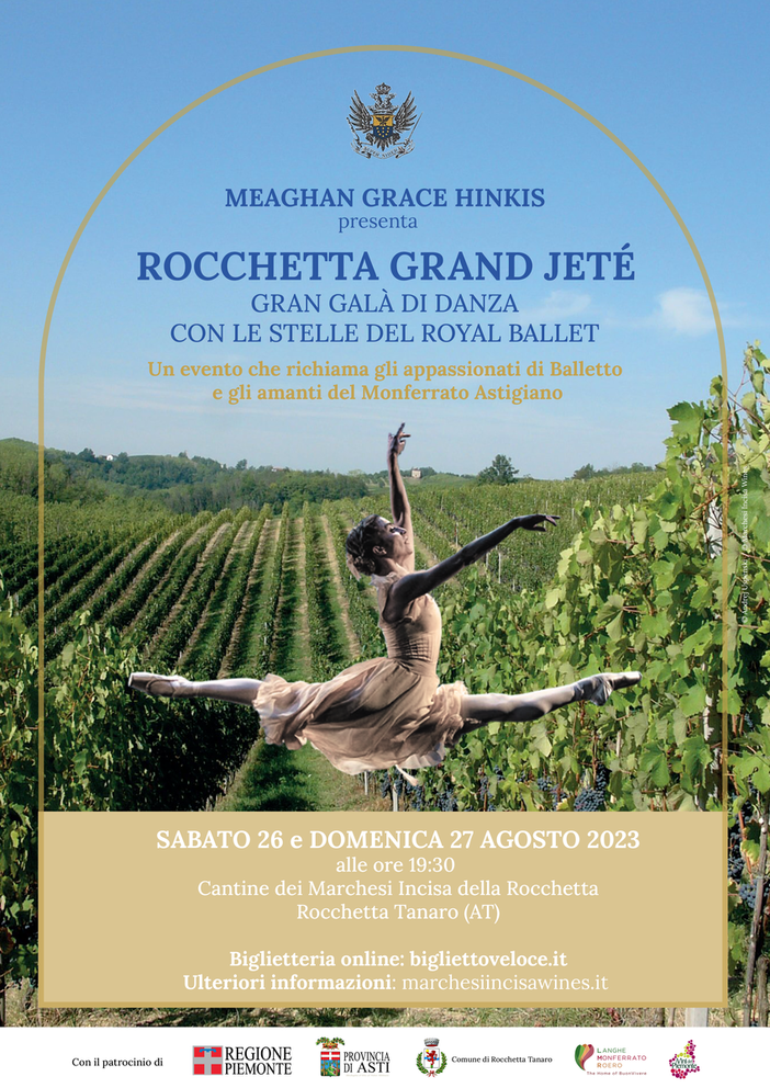 A fine agosto il Monferrato astigiano si trasforma in un palcoscenico per il “Rocchetta Grand Jeté”