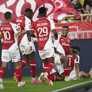 I giocatori dell'AS Monaco esultano dopo la splendida vittoria contro l'OM Marsiglia (Foto AS Monaco)