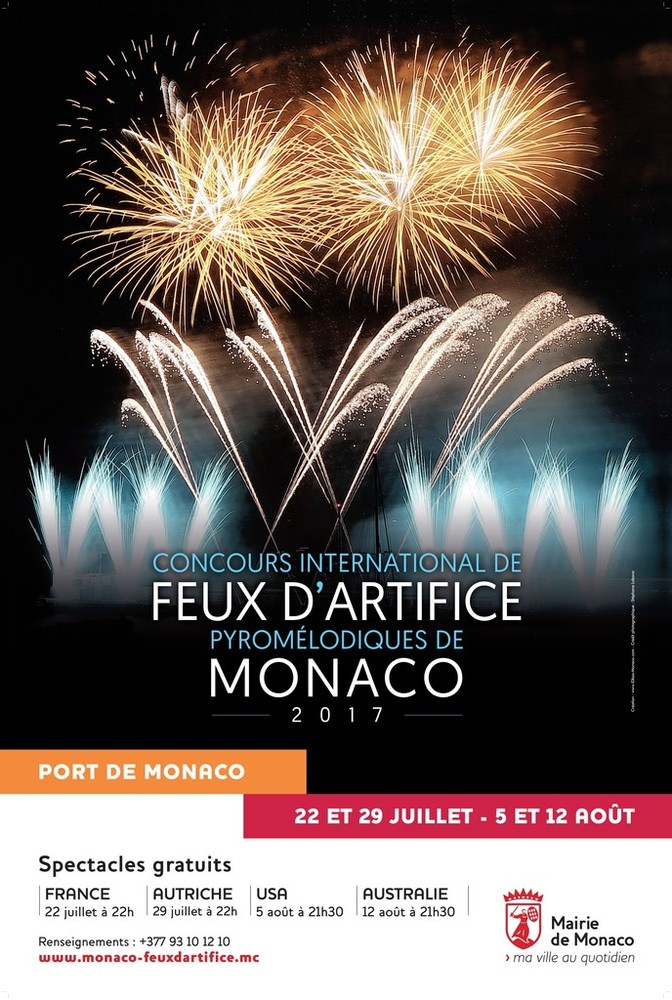 Il comune di Monaco presenta l'edizione 2017 del Concorso Internazionale di fuochi d'artificio musicali