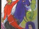 Marc Chagall, Il cavaliere messicano in rosso e il suo cavallo viola (1943). Foto: © DR / Nizza, Musée national Marc Chagall © ADAGP, Parigi, 2023.