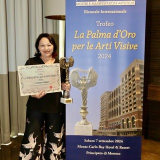 Importante premiazione alla pittrice Cettina Callari in Principato di Monaco