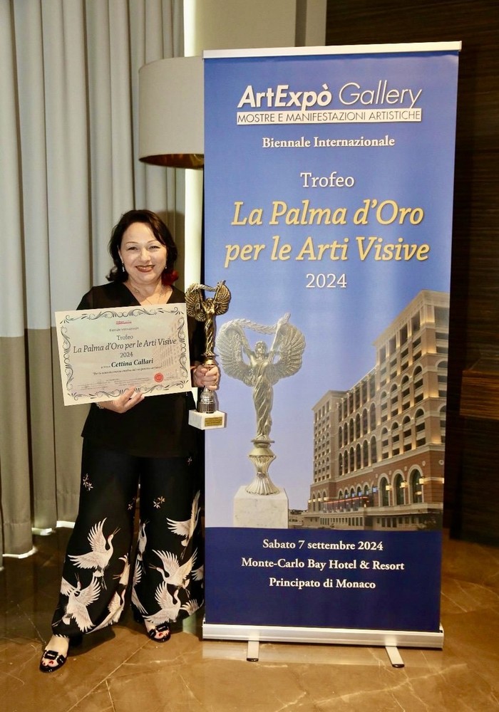 Importante premiazione alla pittrice Cettina Callari in Principato di Monaco