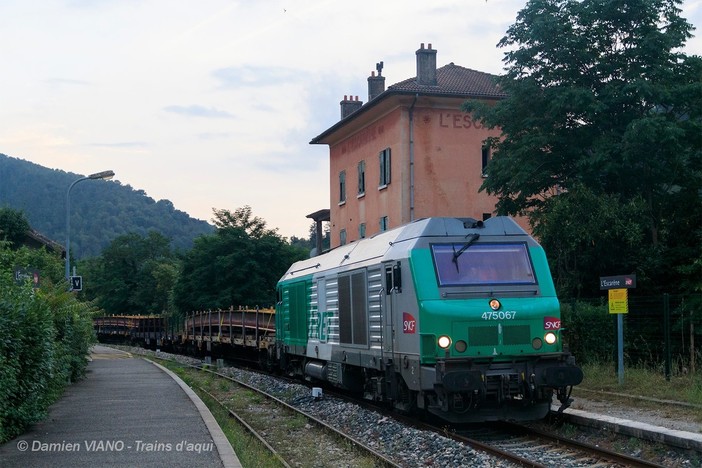 Il treno proveniente dal Lussemburgo con il materiale impiegato per ricostruire il ponte Borg Neuf a Tenda (Foto: Damiel Viano)