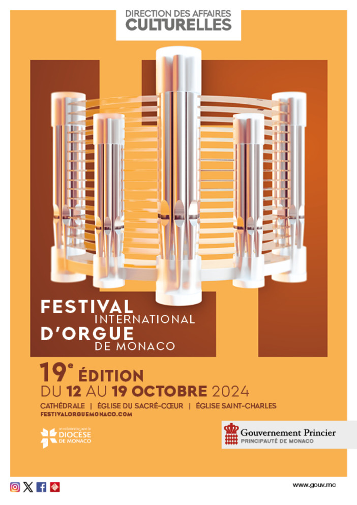 19° Festival Internazionale d'Organo di Monaco, ad ottobre tre spettacoli