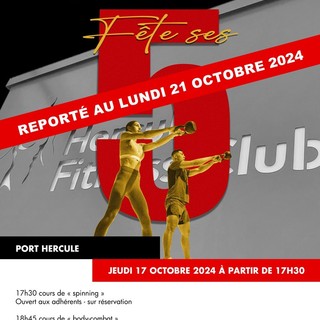 Hercule Fitness Club Monaco, rinviata al 21 ottobre la festa di anniversario