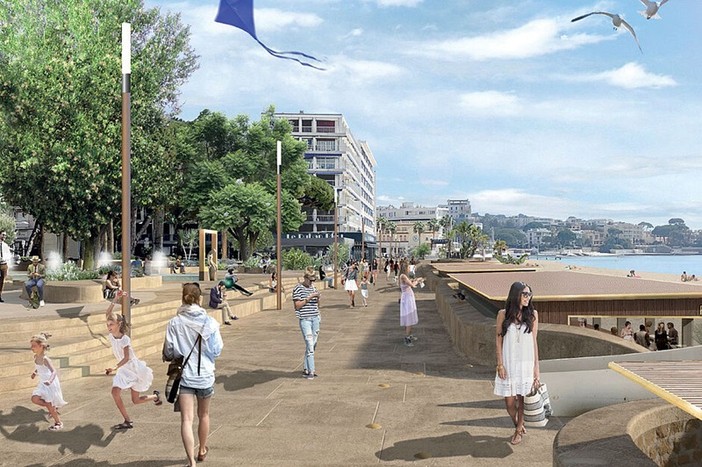 Juan les Pins, lungomare nel progetto