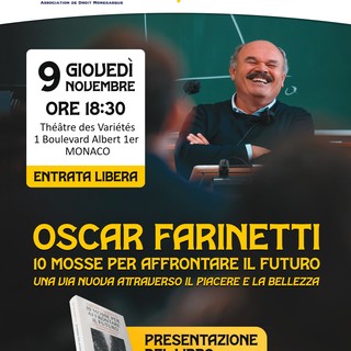 Oscar Farinetti presenta il suo libro &quot;10 mosse per affrontare il futuro&quot; al Théâtre des Variétés di Monaco