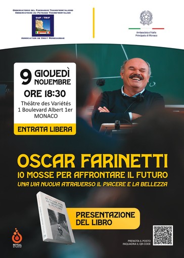 Oscar Farinetti presenta il suo libro &quot;10 mosse per affrontare il futuro&quot; al Théâtre des Variétés di Monaco