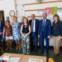 Il sindaco Juhel durante la visita alla scuola francese di Ventimiglia