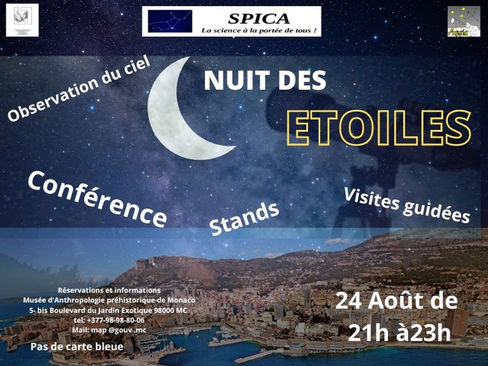 Monaco: al Museo di Antropologia Preistorica una visita guidata, poi la Notte delle stelle