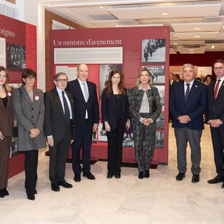 La Famiglia principesca all'inaugurazione della mostra