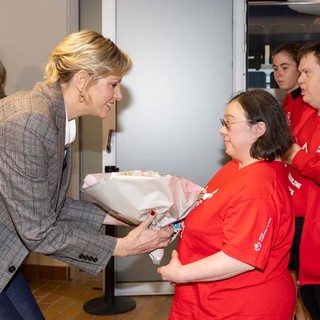 La Principessa Charléne al Meeting di nuoto (Foto Philippe Fitte)