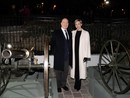 Il Principe Alberto con la principessa Charléne all'inaugurazione dei due nuovi cannoni (Foto: Eric Mathon, Palais Princier)