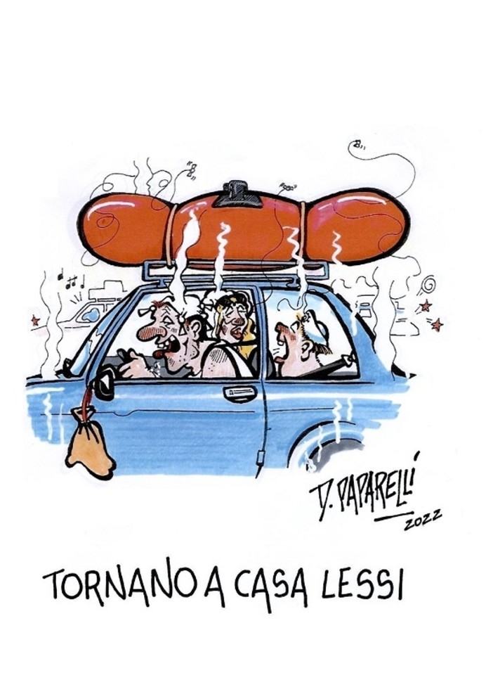 Tornare dalle vacanze,  vignetta di Danilo Paparelli