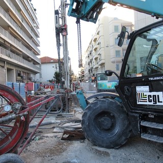 il cantiere in Rue de France a Nizza