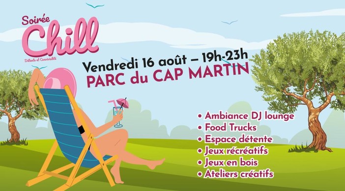 Roquebrune Cap-Martin, al Parc du Cap Martin torna la Soirée Chill