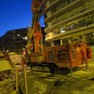 Rue de France, Nizza, il cantiere dove si é formata la voragine