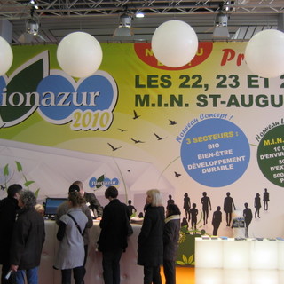 Lo stand di promozione di Bionazur all'ingresso della Foire de Nice