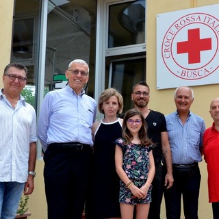 La Croce Rossa di Monaco in provincia di Cuneo per una visita a Busca